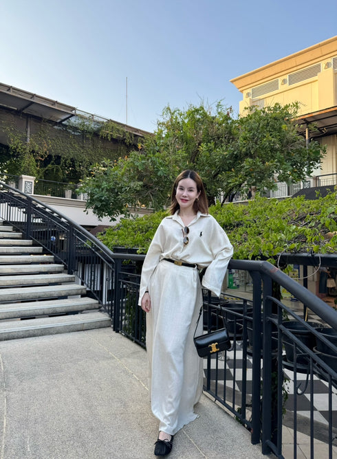 Summer Linen Shirts With Long Skirts Co-Ord Sets
